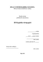 Referāts 'Eiropa Savienības kapitāla vērtspapīri', 1.