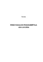 Referāts 'Pirmā pasaules programmētaja Ada Lavleisa', 1.
