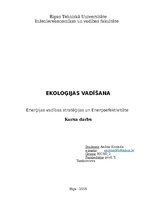 Referāts 'Enerģijas vadības stratēģijas un energoefektivitāte', 1.