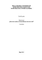 Eseja 'Alternatīvie mediji un tiešsaistes komunikāciju formas', 1.