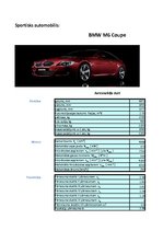 Paraugs 'Sportisks automobilis BMW M6 Coupe', 1.