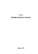 Konspekts 'Vadītāja funkcijas un lomas', 1.