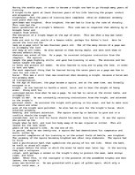 Eseja 'Becoming a Knight', 1.