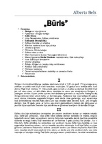 Konspekts 'Alberts Bels "Būris"', 1.