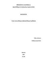 Referāts 'Vācu kultūras struktūras pazīmes', 1.