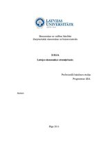Eseja 'Latvijas ekonomikas atveseļošanās', 1.