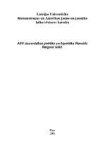 Referāts 'ASV aizsardzības politika un ārpolitika Ronalda Reigana laikā', 1.