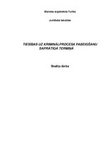 Referāts 'Tiesības uz kriminālprocesa pabeigšanu saprātīgā termiņā', 1.