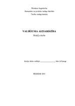 Referāts 'Valdījuma aizsardzība', 1.