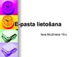 Prezentācija 'E-pasta lietošana', 1.