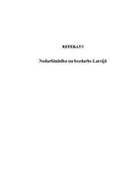 Referāts 'Nodarbinātība un bezdarbs Latvijā', 1.