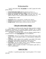 Konspekts 'Reliģiju kultūra', 1.