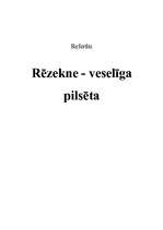 Referāts 'Rēzekne - veselīga pilsēta', 1.