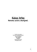 Referāts 'Kubas krīze', 1.