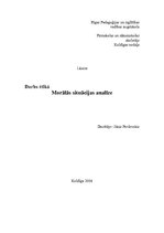 Eseja 'Morālās situācijas analīze', 1.