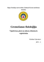Referāts 'Veģetārisma fizioloģija. Veģetārisma plusi un mīnusi, ēdienkarte veģetārietim', 1.