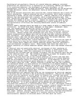 Eseja 'Psychological Theories of Criminal Behaviour', 1.