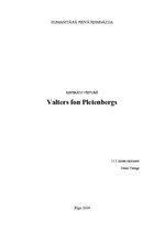 Referāts 'Valters fon Pletenbergs', 1.