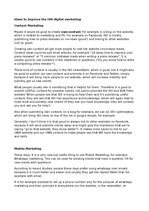 Konspekts 'Digital Marketing Ideas for Media Company', 1.