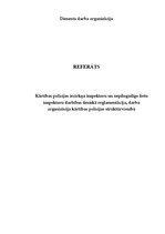 Referāts 'Kārtības policijas iecirkņa inspektoru un nepilngadīgo lietu inspektoru darbības', 1.