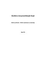 Konspekts 'Kultūra starptautiskajā tirgū', 1.