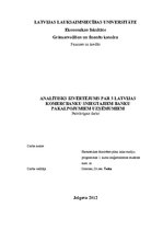 Referāts 'Analītisks izvērtējums par trīs Latvijas komercbanku sniegtajiem banku pakalpoju', 1.