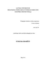 Referāts 'Patstāvīgais darbs speciālajā pedagoģijā par tēmu "Cukura diabēts"', 1.