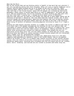 Eseja 'What Got Me Thinking', 1.