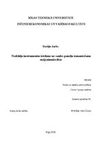 Referāts 'Nodokļu instrumentu ietekme uz saules paneļu izmantošanu mājsaimniecībās', 1.
