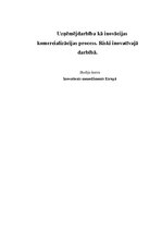 Konspekts 'Uzņēmējdarbība kā inovācijas komercializācijas process. Riski inovatīvajā darbīb', 1.
