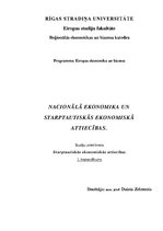 Konspekts 'Nacionālā ekonomika un starptautiskās ekonomiskās attiecības', 1.