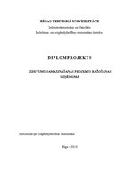 Diplomdarbs 'Izdevumu samazināšanas projekts ražošanas uzņēmumā', 1.