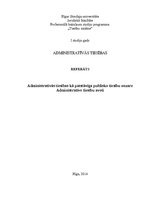 Referāts 'Administratīvās tiesības kā patstāvīga publisko tiesību nozare. Administratīvo t', 1.