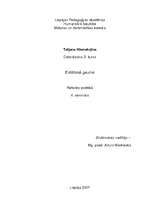 Eseja 'Estētiskā gaume', 1.