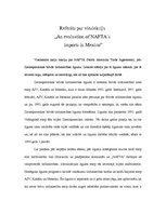 Eseja 'Vieslekcija "An Evaluation of NAFTA`s Imports in Mexico"', 1.