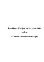 Referāts 'Latvijas - Vācijas kultūrvēsturiskā saikne', 1.