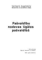 Referāts 'Pašvaldību nodevas Ugāles pagastā', 1.