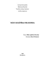 Referāts 'Māsu izglītības filosofija', 1.