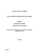 Referāts 'Policijas iecirkņa inspektora veicamie preventīvie pasākumi apkalpojamajā iecirk', 1.