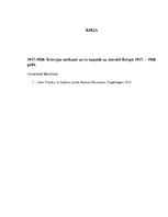 Eseja 'Krievijas notikumi un to iespaids uz stāvokli Eiropā 1917.-1920.gadā', 1.