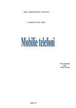 Referāts 'Mobilie telefoni', 1.