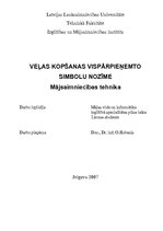 Referāts 'Veļas kopšanas vispārpieņemto simbolu nozīme', 1.