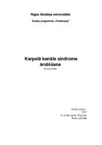 Referāts 'Karpālā kanāla sindroms un ārstēšana', 1.