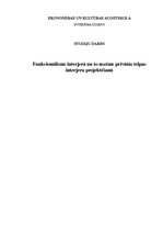 Referāts 'Funkcionālisms interjerā un tā nozīme privātās telpas interjera projektēšanā', 1.