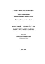 Konspekts 'Globalizācijas vispārējais raksturojums un pazīmes', 1.