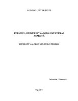 Referāts 'Termins "diskurss" valodas kultūras aspektā', 1.