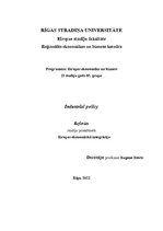 Referāts 'Industrial Policy', 1.