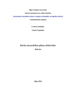 Konspekts 'Darba aizsardzība', 1.