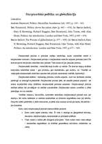 Eseja 'Starptautiskā politika un globalizācija', 1.