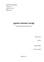 Referāts 'Agrārā reforma Latvijā', 1.